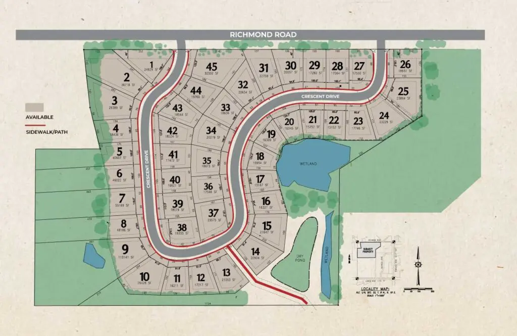 Redford Hills Plat Map