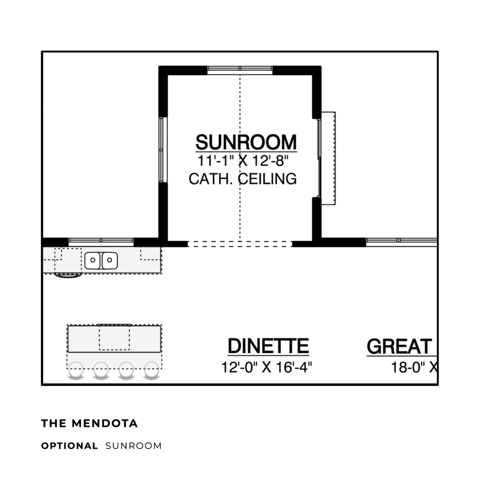 The Mendota Floor Plan, Optional Sunroom