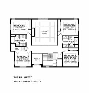 The Palmetto at Quitwood, Second Floor Plan