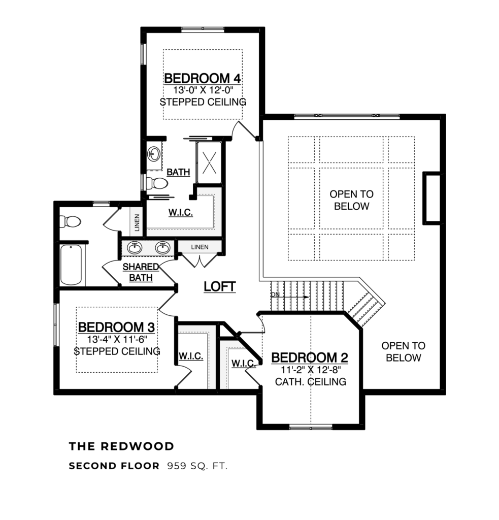 The Redwood Base 2025 Second Floor Plan