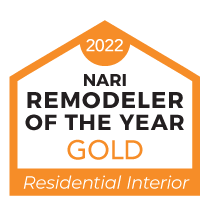 Remodeler of the year award gold residential interior