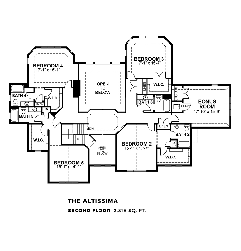 The Altissima at White Oak Conservancy second floor plan