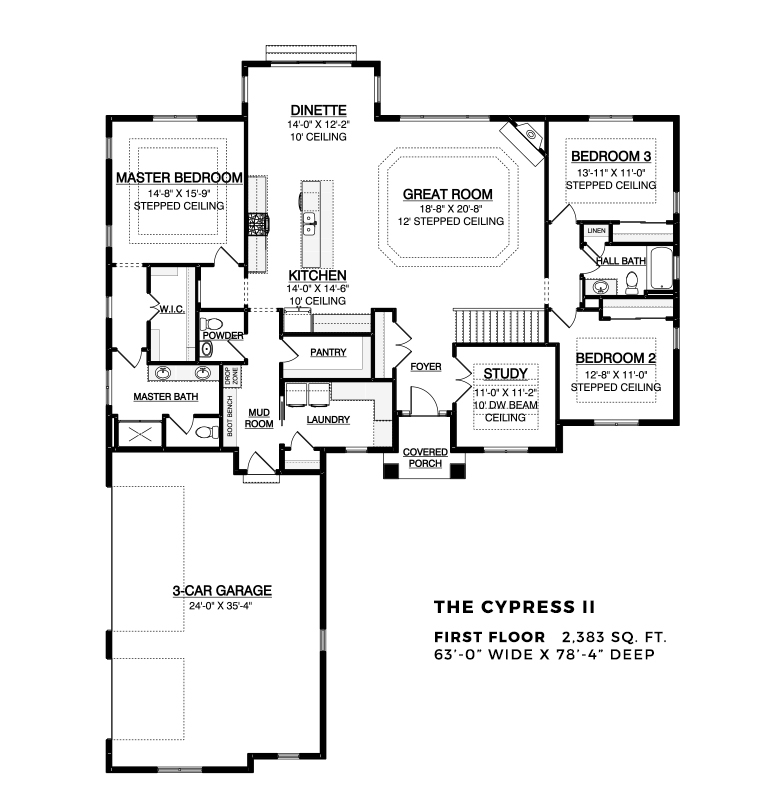 The Cypress II First Floor Plan