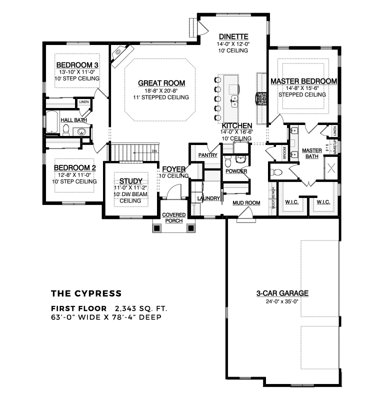 The Cypress first floor base plan