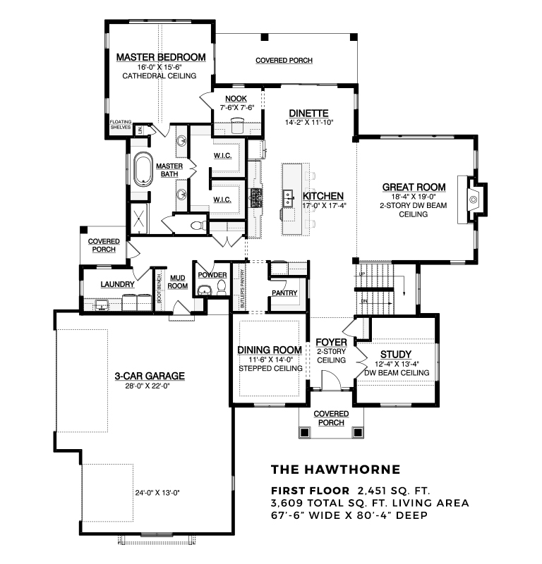 The Hawthorne first floor base plan