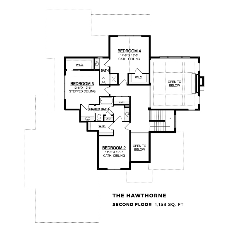 The Hawthorne second floor base plan