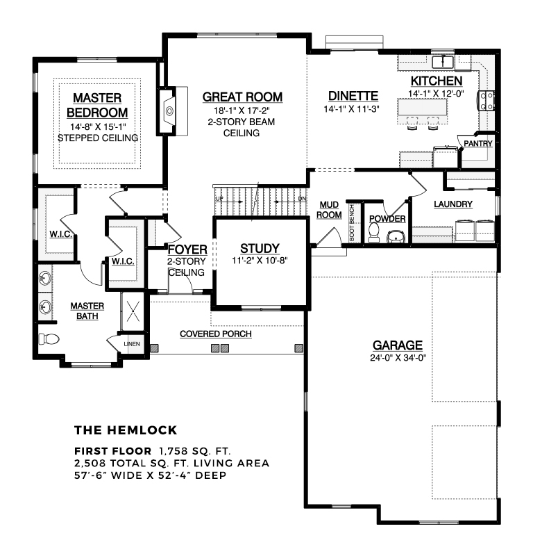 The Hemlock first floor base plan