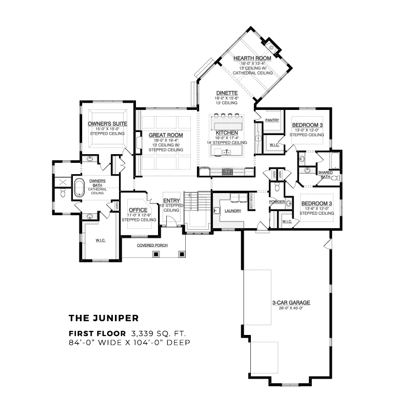 Juniper - First Floor - Base Floor Plan 2023