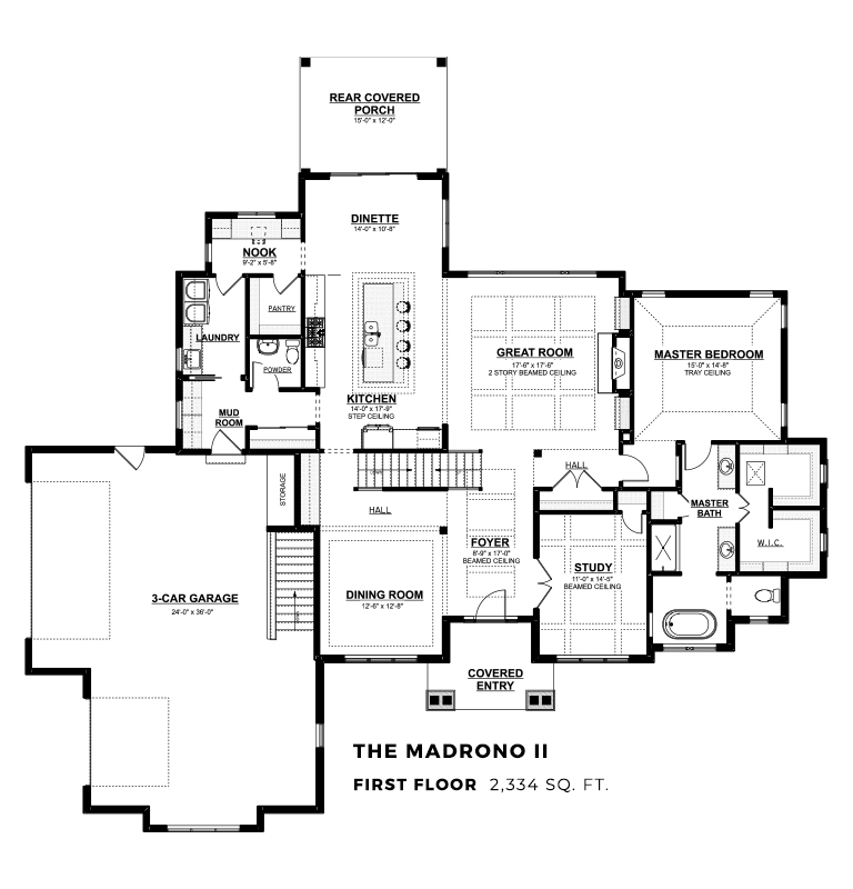 The Madrono II first floor plan