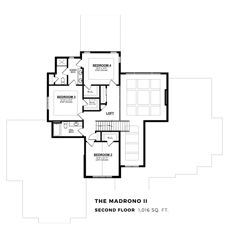 The Madrono II second floor plan