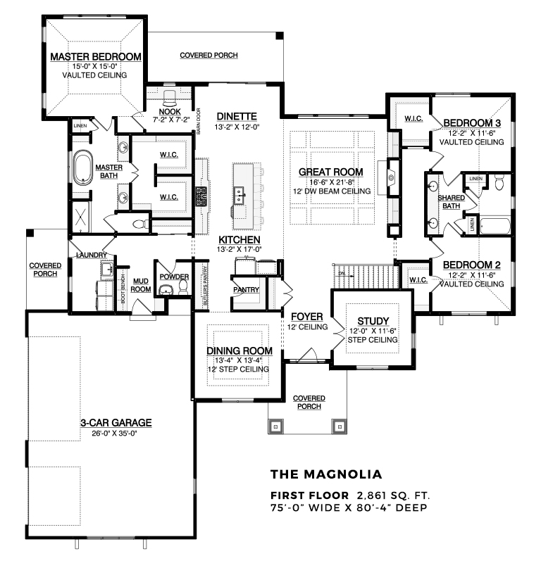 The Magnolia first floor base plan
