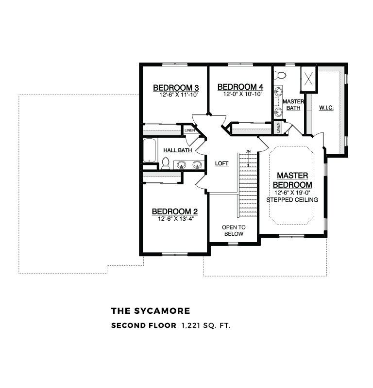 The Sycamore second floor base plan