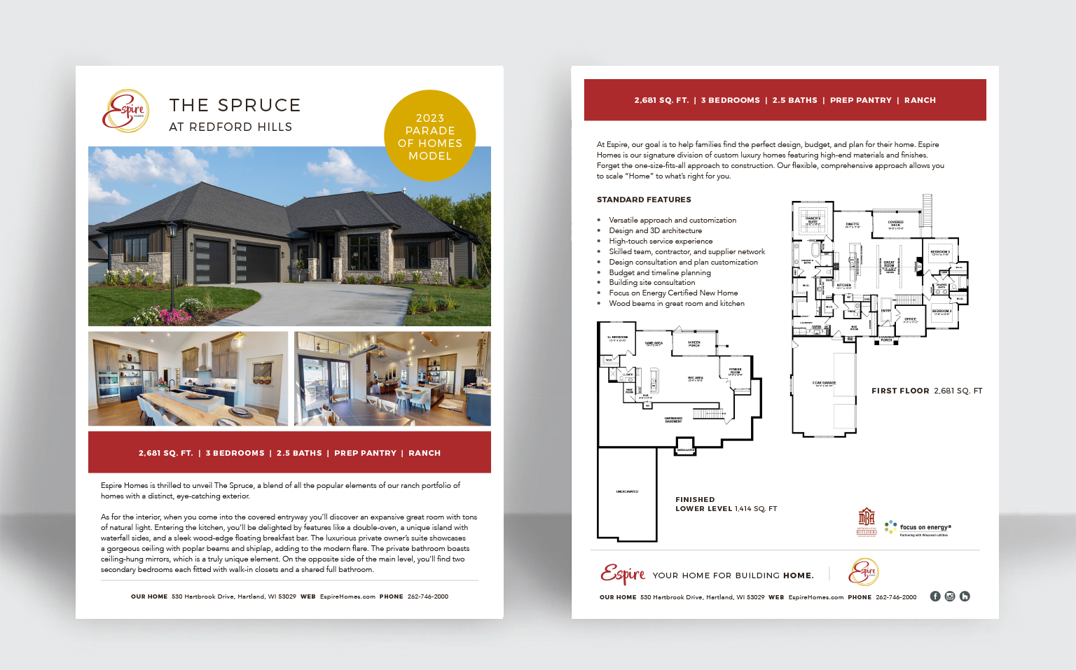 The Spruce at Redford Hills - Sell Sheet Mockup