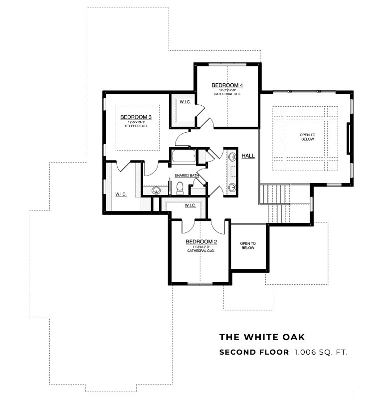 The White Oak second floor plan