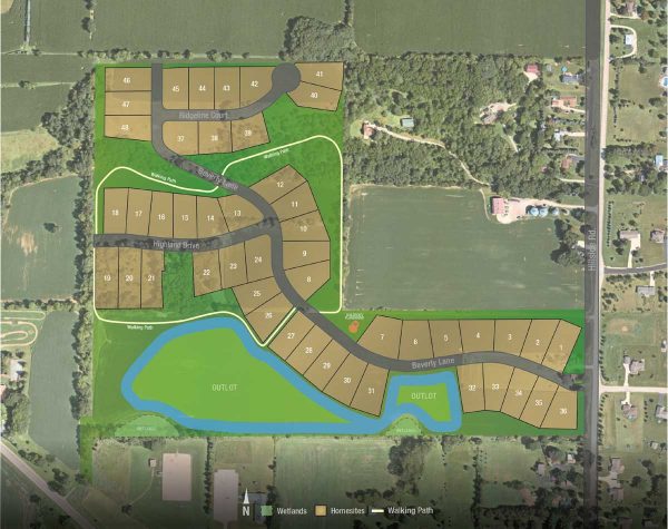 Hillside Ridge plat map, phase 2