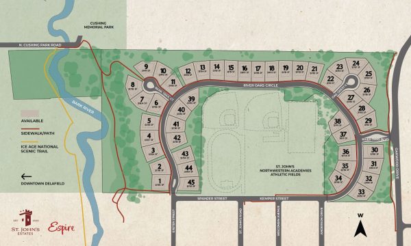 St. John's Estates Plat Map with Logo
