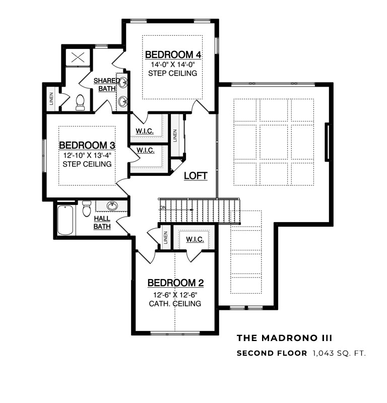 The Madrono III at Sanctuary at Good Hope Second Floor Plan