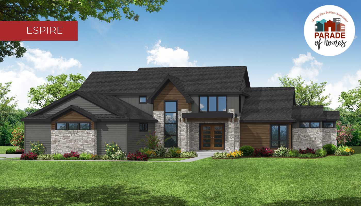 The Sequoia at Stone Ridge of Merton Subdivision Exterior Rendering, 2022 MBA Parade of Homes Model