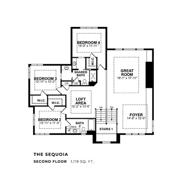 The Sequoia at Stone Ridge of Merton Subdivision Second Floor Plan