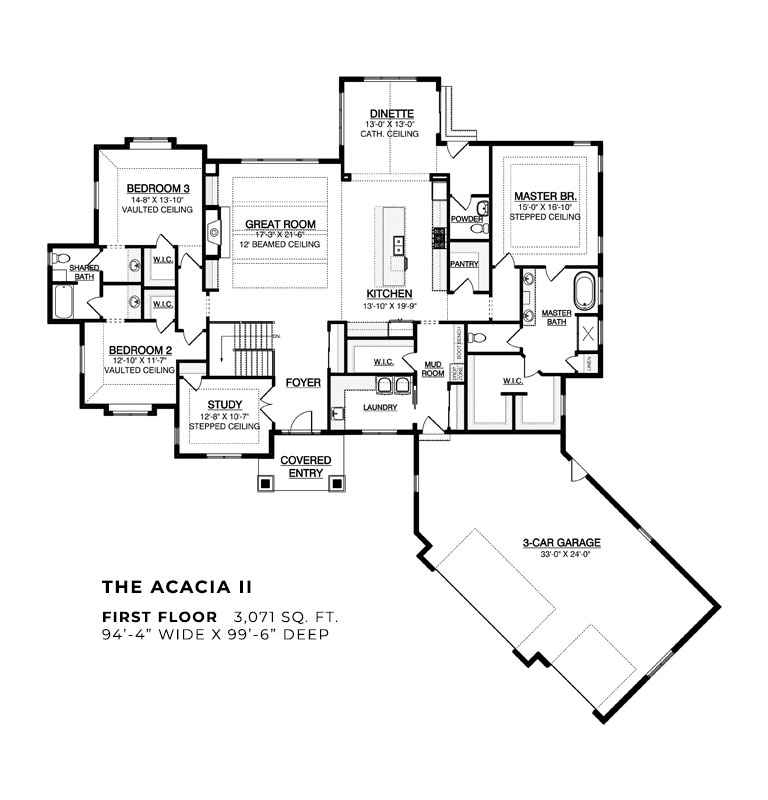 The Acacia II Base First Floor Plan